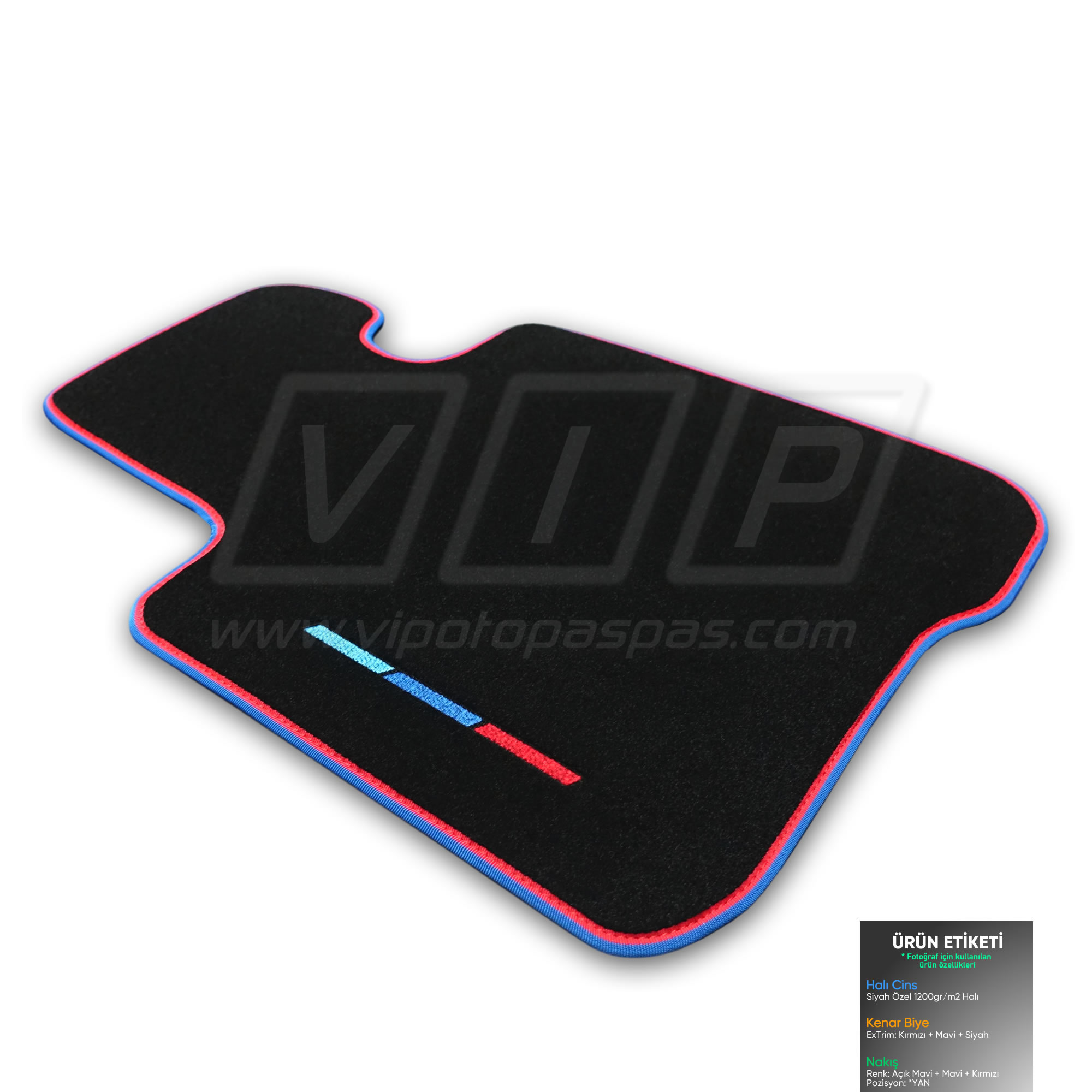 BMW X5 E70 RHD Halı Paspas Takımı 2007-2014 #M Stripe